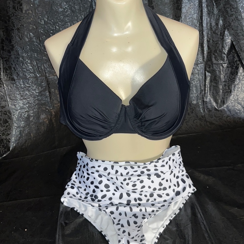 Swim Separates Top & High Waist Bottom Not Worn